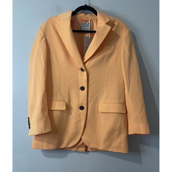 EVERLANE The 80's Oversized Blazer Size 2 Orange NEW Preppy Modern Casual - Picture 2 of 9